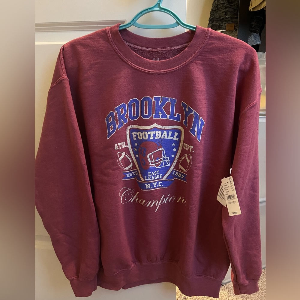 Golden Hour Brooklyn Football Champion Crew Neck Sweatshirt